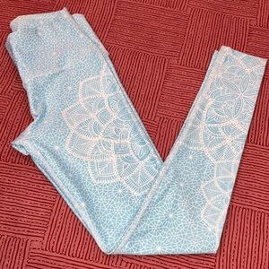 Blue Mandala Print Leggings